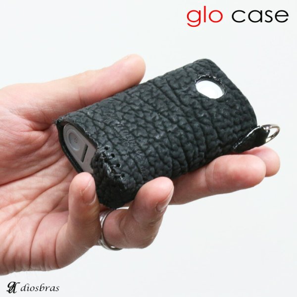画像4: 【アウトレットセール】グローケース グロー ケース glo カバー 本革 シャークスキン サメ革 鮫革 シャーク レザー メンズ レディース 革 グロー専用 電子タバコ 電子タバコケース カバー フック カラビナ 本革  ≪メール便なら送料無料≫【diosbras-ディオブラス-】 (4)
