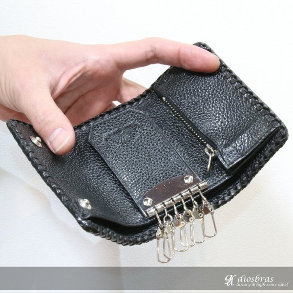 画像6: 【diosbras-ディオブラス-】レッド 赤 パイソン革 使用 本革 キーケース & 財布 ショートウォレット 牛革 wallet  短財布 レザーウォレット サメ ウォレット バイカー ハーフウォレット 折財布 財布 シンプル 紳士 メンズ レディース ダイヤモンドパイソン 蛇革 ヘビ革 (6)