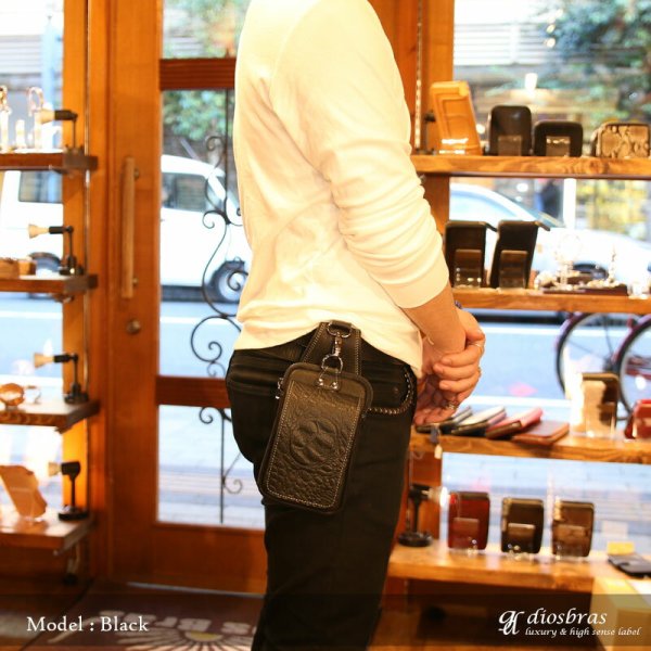 画像8: ウエストポーチ ウエストバッグ ヒップバッグ 本革 ベルトポーチ メンズ アイコスケース付き IQOS ヒップバック ハンドメイド レザー|ウォレットホルダー 牛革 誕生日 ウェストポーチ バッグ ベルト通しウエストバッグ ウエストポーチ ポーチ 彼氏のプレゼントにおススメ (8)