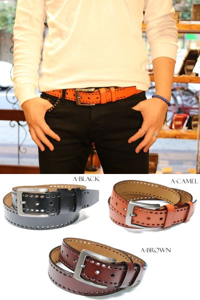 画像3: ベルト メンズ 本革 ビジネス ロング 本革ベルト 黒 茶 メンズベルト 男性用 カジュアル おしゃれ シンプル 革ベルト メンズベルト 父の日 ビジネス 紳士用 ビジネスカジュアル 送料無料 　キャメル　ブラウン　ブラック (3)