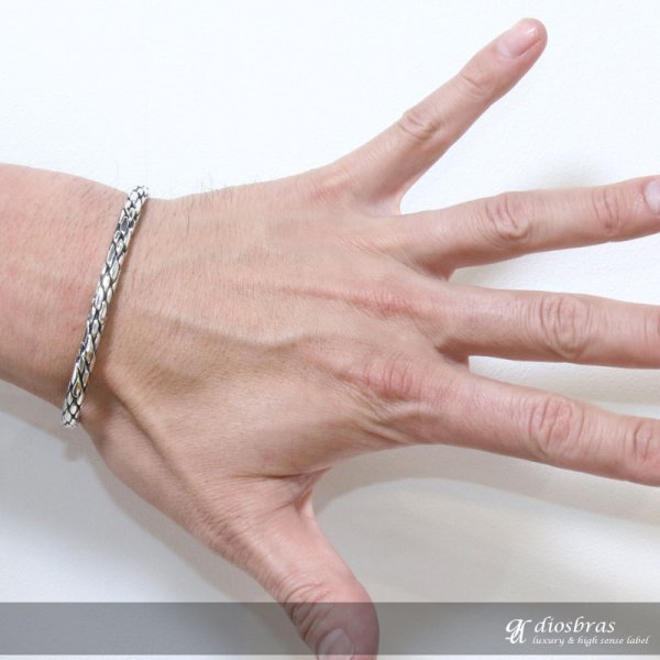 画像2: ドラゴン 龍 竜 昇竜【シルバーアクセサリー】インディアンジュエリー シルバーアクセサリー メンズ シルバーバングル ブレスレット シルバー925 メンズアクセサリー (2)