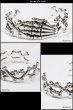 画像3: スカル バングル スカルヘッド　髑髏　骸骨　ボーン　プレート　チェーン　シルバーブレスレット (3)