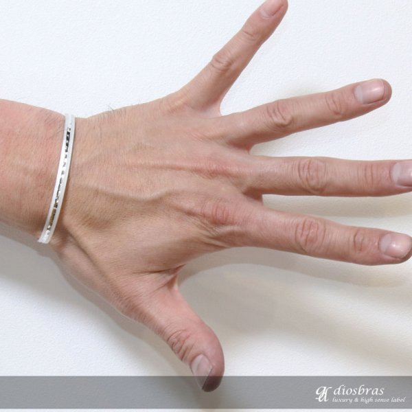 画像3: 【シルバーバングル】叩き　カット　カッティング　プレート　プレーンバングル　シンプル　シルバーアクセサリー メンズ シルバーバングル ブレスレット シルバー925 メンズアクセサリー　レディース　人気 バングル (3)