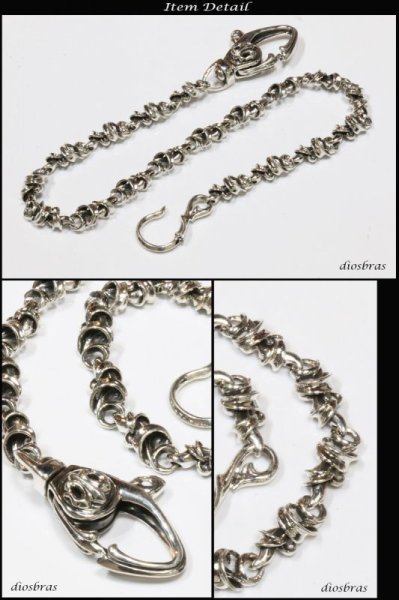 画像3: 【シルバーウォレットチェーン】【シルバーアクセサリー】アラベスク シルクリンク シルバーアクセサリー メンズ シルバーバングル ウォレットチェーン シルバー925 メンズアクセサリー アラベスク プレゼントに人気 送料無料【diosbras-ディオブラス-】 (3)