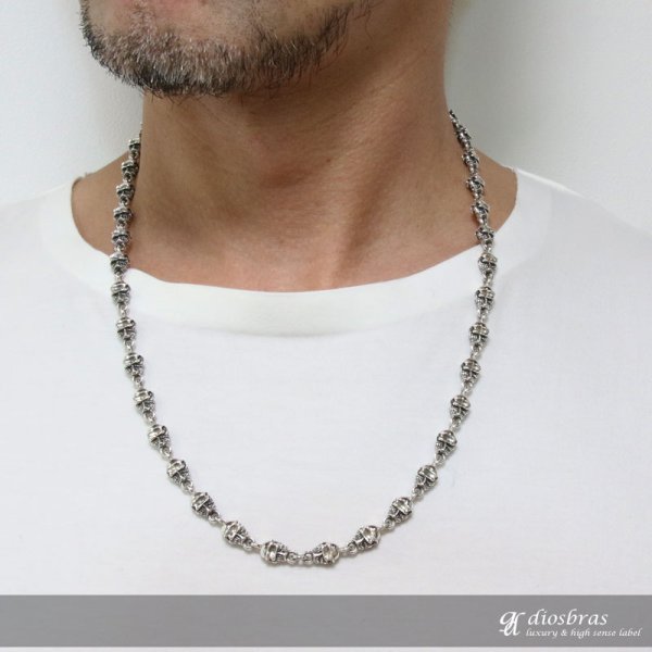 画像2: ネックレス/チェーン/ネックレスチェーン/メンズ/レディース/シルバーネックレス/シルバー925 クロス 十字架 デザイン クラウンネックレスチェーン/シルバー925 【送料無料】 (2)