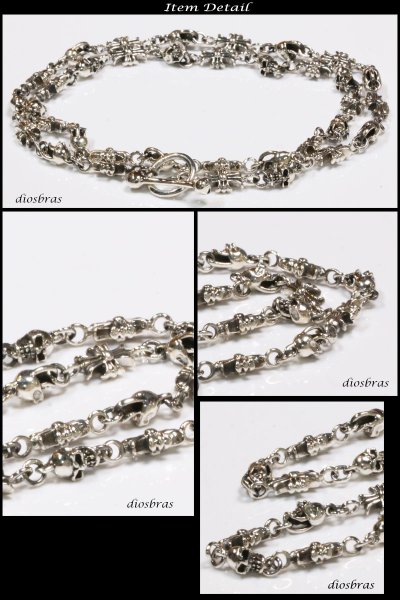 画像2: ネックレス/チェーン/ネックレスチェーン/メンズ/レディース/シルバーネックレス/シルバー925 クロス 十字架 デザイン クラウンネックレスチェーン/シルバー925 【送料無料】 (2)