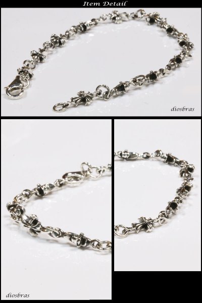 画像2: シルバーブレスレット　シルバーアクセサリー　クロス　十字架　シルバーアクセサリー メンズ シルバーバングル (2)