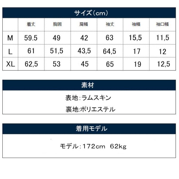 画像16: 【diosbras】【全国送料無料】最強!!本革 羊革 ラムスキン レザージャケット ラビットファー  ライダース バイカー メンズ/レザーダウンジャケットメンズ/ブラック シープ (16)