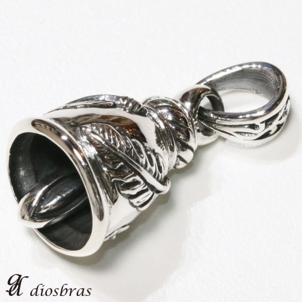 画像4: イーグル フェザー シルバー925 鈴 ベル バイカーベル ペンダント 羽根 ガーディアンベル (4)