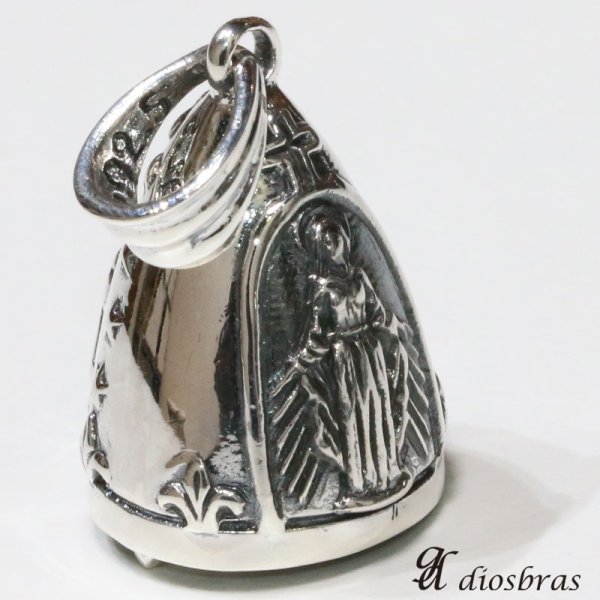 画像5: マリア クロス 十字架 キリスト シルバー925 鈴 ベル バイカーベル ペンダント クロス 十字架 ガーディアンベル ゴシック  [ メンズ | シルバーネックレス | シルバーアクセ | ペンダントトップ | ハード クロス 十字架 (5)