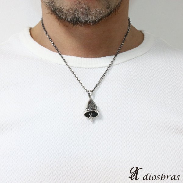 画像6: マリア クロス 十字架 キリスト シルバー925 鈴 ベル バイカーベル ペンダント クロス 十字架 ガーディアンベル ゴシック  [ メンズ | シルバーネックレス | シルバーアクセ | ペンダントトップ | ハード クロス 十字架 (6)