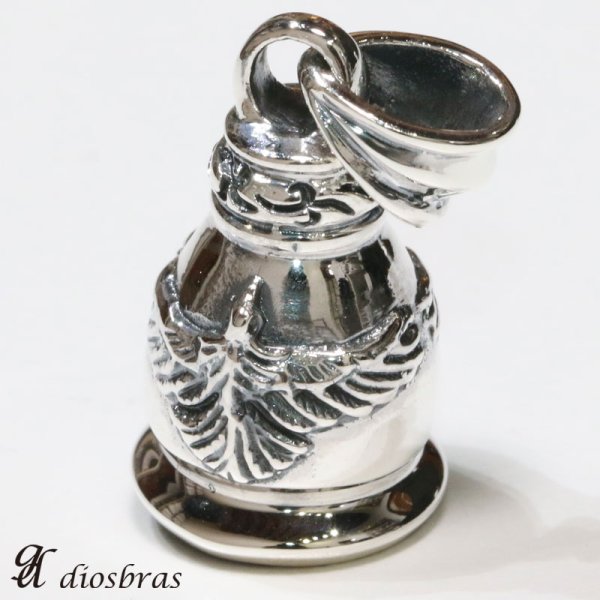 画像5: イーグル フェザー シルバー925 鈴 ベル バイカーベル ペンダント 羽根 ガーディアンベル (5)