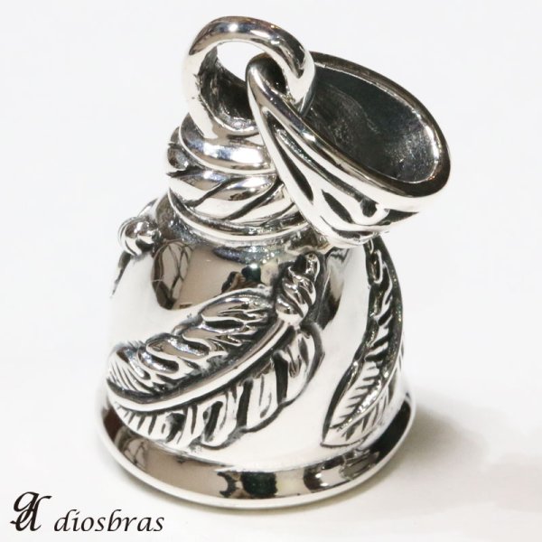 画像5: イーグル フェザー シルバー925 鈴 ベル バイカーベル ペンダント 羽根 ガーディアンベル (5)