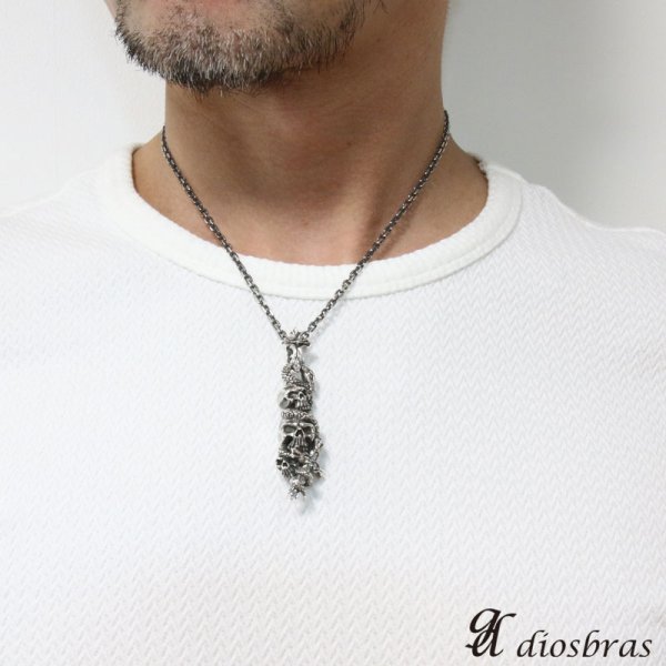 画像4: 【クロス ペンダント トップ】スカル スネーク 蛇 骸骨 ヘビ ブラック 十字架 ゴシック シルバー925ペンダント/ペンダント トップ シルバー 925/ネックレス/ ネックレス メンズ レディース【メール便なら送料無料】 (4)