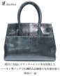 画像3: バーキン型　リアルパイソン革　蛇革　ヘビ革　パイソン　ショルダーバック　ワニ革　ビジネスバック　ケリーバック　 ケリーバッグ　ブラックパイソン　牛革　タウンバック　ユニセックス　メンズ　レディース (3)