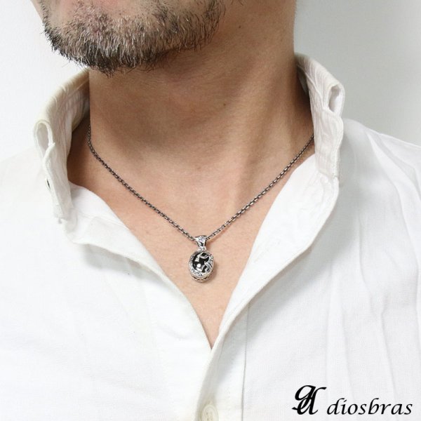 画像4: 【オーバル ペンダント トップ】存在感のある神聖なココペリ オニキス ターコイズ/ ネイティブアメリカン (4)