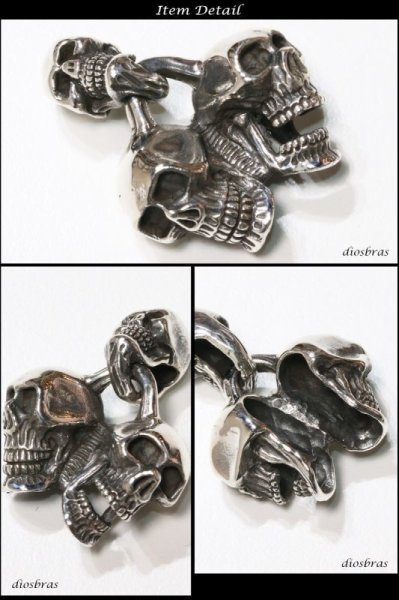 画像3: 【クロス　ペンダント トップ】スカル　骸骨　　ブラック　十字架　ゴシック　シルバー925ペンダント/ペンダント トップ シルバー 925/ネックレス/ ネックレス メンズ レディース【メール便なら送料無料】 (3)