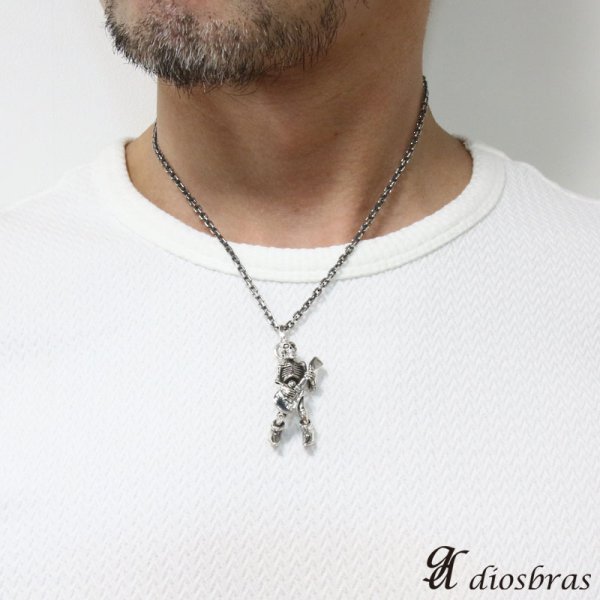 画像4: 【スカル ロックスター ギター ペンダント トップ】スカル 骸骨 バンド ゴシック シルバー925ペンダント/ペンダント トップ シルバー 925/ネックレス/ ネックレス メンズ レディース【メール便なら送料無料】 (4)