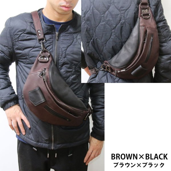 画像7: ボディバッグ 本革 ワンショルダーバッグ 革 メンズ ハンドメイド レザー | ボディーバッグ レザーバッグ ショルダーバッグ 牛革 ショルダーバック ショルダー ギフト 誕生日プレゼント バッグ ボディバック 大容量 ペットボトル ワンショルダー プレゼントにおすすめ (7)