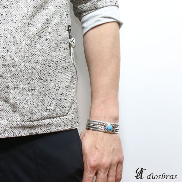 画像2: 【シルバーバングル】【シルバーアクセサリー】イーグル フェザー ターコイズネイティブアメリカン インディアンジュエリー ホイール シルバーアクセサリー メンズ シルバーバングル ブレスレット シルバー925 メンズアクセサリー プレゼントに人気 送料無料 (2)