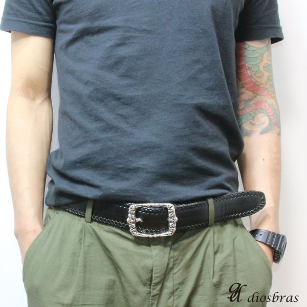 画像3: 【シルバーバックル】【シルバーアクセサリー】スカル ドクロ 骸骨 ボーン ブラックジルコニア バックル シルバーアクセサリー メンズ シルバー バックル シルバー925 メンズアクセサリー プレゼントに人気 送料無料【diosbras-ディオブラス-】 (3)