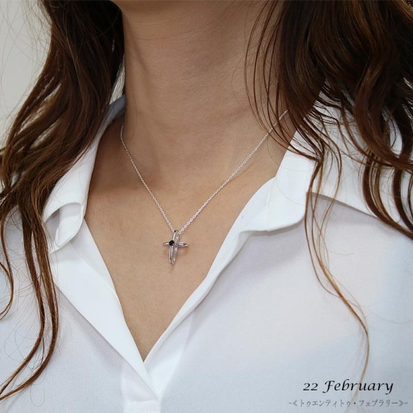 画像5: ブラックダイヤモンド ネックレス クロス ブラック ダイヤモンド 0.09ct ペンダント ネックレス シルバー925 チェーンセット カラット【全国送料無料】【22 February-22フェブラリー-】 (5)