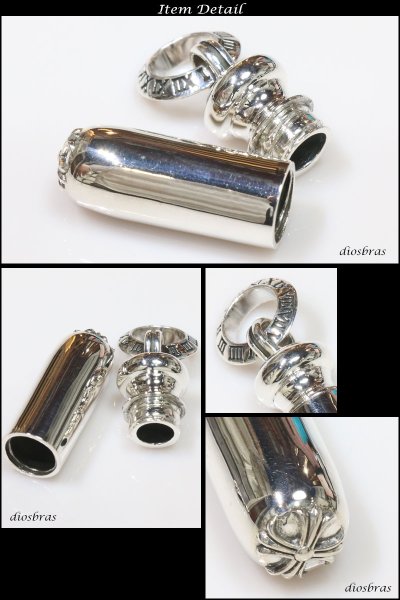 画像3: ピルケース 十字架 クロス ネジ式 ロケット ピルケース/シルバー925&ブラスペンダント  ネックレス ローマ数字 アトラスペンダントトップ銀シルバー925 マリア様 【マリア ネックレス】(SILVER925 maria )マリア ネックレス メダイ220 (3)