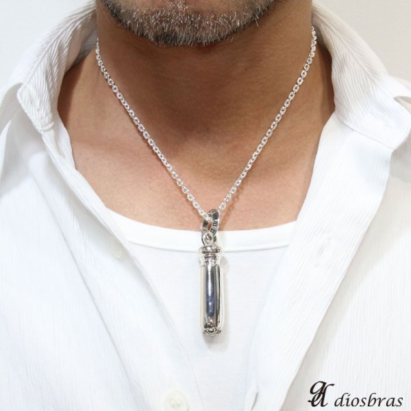 画像4: ピルケース 十字架 クロス ネジ式 ロケット ピルケース/シルバー925&ブラスペンダント  ネックレス ローマ数字 アトラスペンダントトップ銀シルバー925 マリア様 【マリア ネックレス】(SILVER925 maria )マリア ネックレス メダイ220 (4)