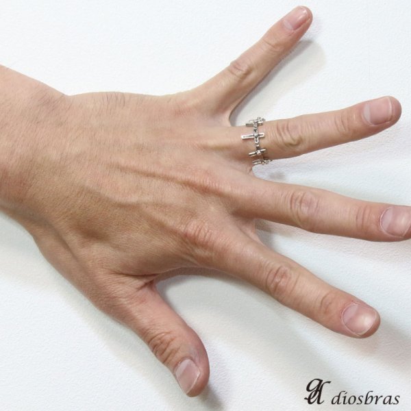 画像4: 【シルバーリング】【クロスリング】【シルバーアクセサリー】　十字架 シルバーアクセサリー メンズ シルバーリング 指輪 シルバー925 メンズアクセサリー 大きいサイズ【メール便なら全国送料無料】 (4)