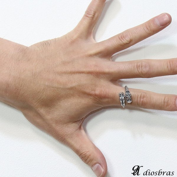 画像4: 【シルバー925】指輪 リング / ドラゴン 龍 竜/シルバー/ゴシック シルバーアクセサリー メンズ シルバーリング シルバー925 メンズアクセサリー 大きいサイズ フリーサイズ【メール便なら全国送料無料】 (4)