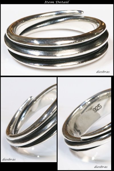 画像3: 【シルバーリング】【リング】【シルバーアクセサリー】　プレーン　シンプル　3ライン　ねじり　シルバーアクセサリー メンズ シルバーリング 指輪 シルバー925 メンズアクセサリー 大きいサイズ 【メール便なら全国送料無料】 (3)