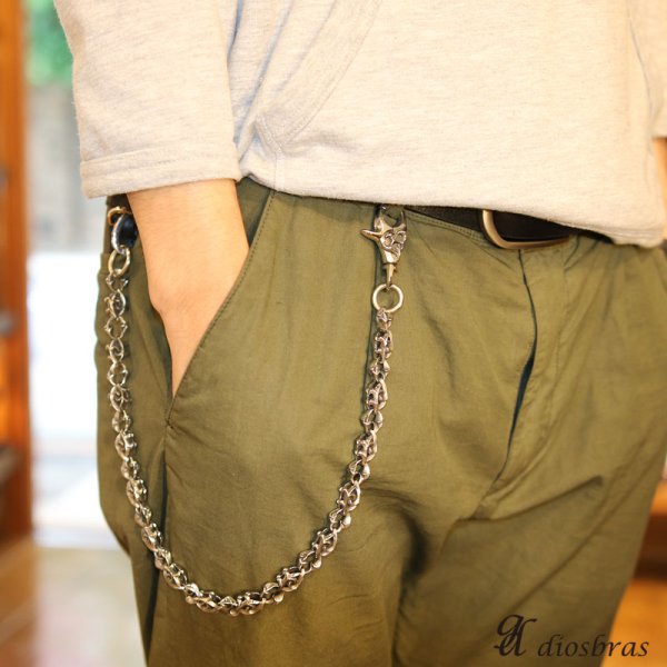 画像5: 【シルバーウォレットチェーン】【シルバーアクセサリー】アラベスク　唐草　シルバーアクセサリー メンズ ウォレットチェーン ピューター製 真鍮 メンズアクセサリー　プレゼントに人気 送料無料【diosbras-ディオブラス-】 (5)