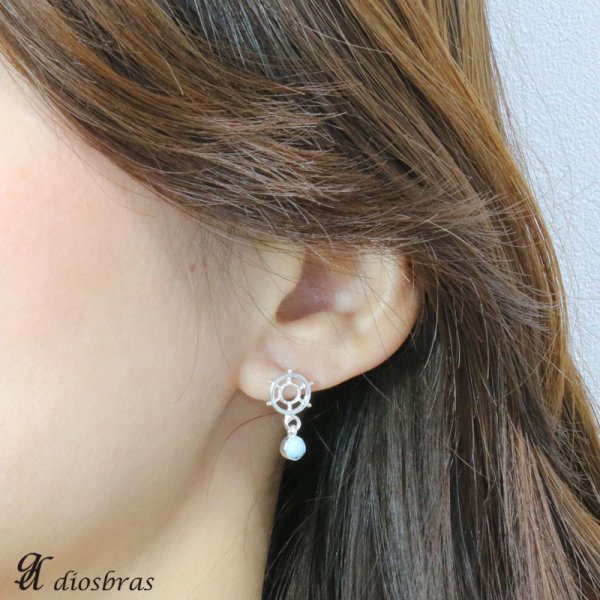 画像3: 【メンズ レディース ピアス】【シルバーアクセサリー】【シルバーピアス】●1ペア(両耳)ドリームキャッチャー ■ドミニカ産 ラリマーフェザーピアス フェザー ドロップピアス ぶらさがり メンズ レディース (3)