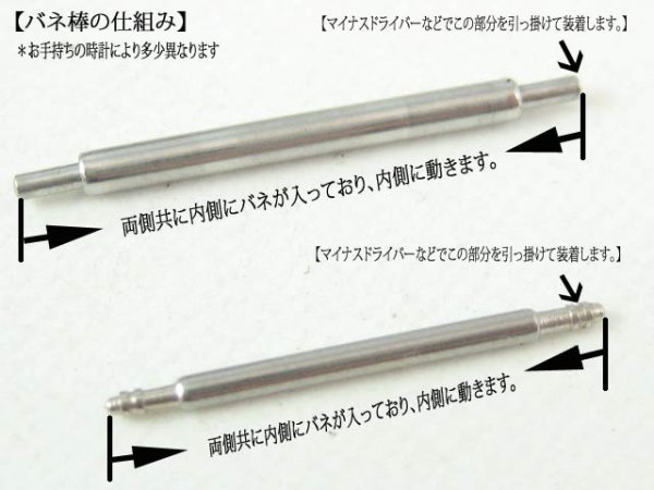 画像4: バネ棒 ステンレス製 時計工具 時計バンド 時計ベルト 【 22mm 】【 20mm 】【 18mm 】【 16mm 】【 22mm 】 10個セット (4)