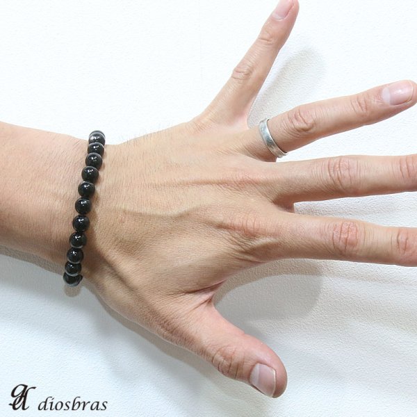 画像3: ブラックスター サファイア ブレスレット ダイオプサイト ブレスレット 8ミリ玉 約8mm 数珠【パワーストーン】【お数珠】【念珠】【天然石ブレス】【【風水グッズ 】【開運アイテム】【お守り】 (3)