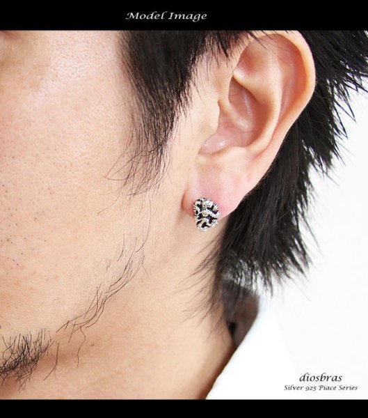 画像3: 狼 ウルフ シルバー925 ピアス メンズ レディース 激安ピアス イヤリング アクセサリー【ライオン】ライン 本物シルバー925◇片方ピアス メンズ レディース (3)