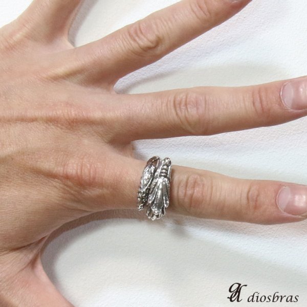 画像2: 【シルバー925】指輪 リング / ドラゴン 龍 竜/シルバー/ゴシック シルバーアクセサリー メンズ シルバーリング シルバー925 メンズアクセサリー 大きいサイズ フリーサイズ【メール便なら全国送料無料】 (2)