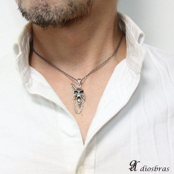 画像2: 【クロス ペンダント トップ】スカル 骸骨 アローズ 矢 十字架 ゴシック シルバー925ペンダント/ペンダント トップ シルバー 925/ネックレス/ ネックレス メンズ レディース【メール便なら送料無料】 (2)