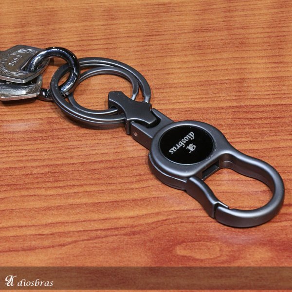 画像4: カラビナキーホルダー ステンレスワイヤー　クリップ　クリップ リング型キーホルダー キーホールディングス車 家 鍵 キーチェーン プレゼント 【メール便送料無料】 (4)