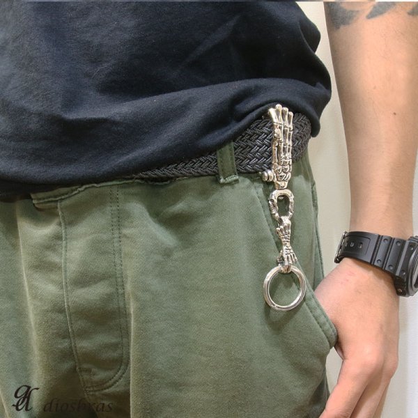 画像4: スカル シルバーキーチェーン スカルハンド ボーン シルバーアクセサリー メンズアクセサリー 骸骨 スカルヘッド キーホルダー シルバー925 ウォレットチェーン 送料無料 【diosbras-ディオブラス-】 (4)