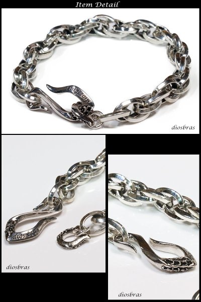 画像5: ブレスレット メンズ 馬蹄　ホースシュー　フック　アラベスク　クロスリンク シルバーアクセサリー 送料無料 ラッピング無料 シンプル [シルバーブレスレット] 圧倒的シンプルとラグジュアリーがここにある (5)