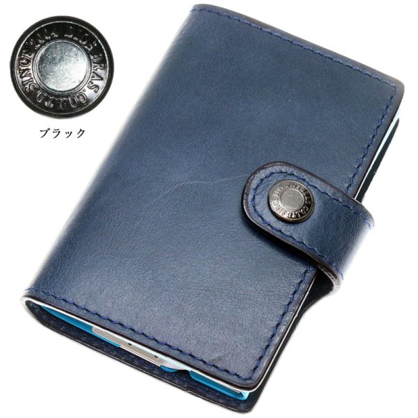 画像7: 名刺入れ スライド アルミニウム スライド 名刺ケース  薄型  イタリアンレザー 本革 牛革 スリム カードホルダー スライド式 メンズ レディース ビジネスカード イタリアンレザー 革 ミニマリスト 財布【メール便送料無料  】 (7)