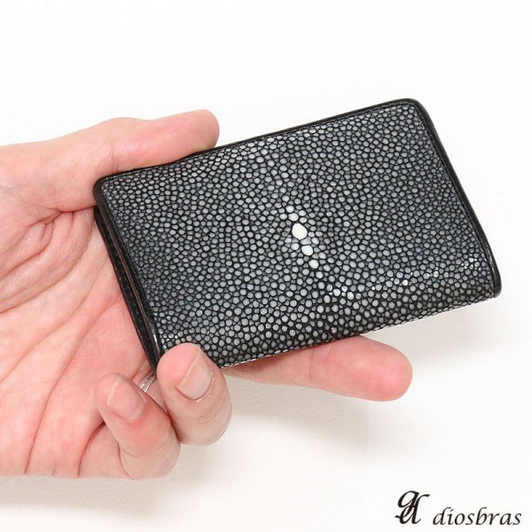 画像9: 名刺入れ スライド アルミニウム スライド 名刺ケース  薄型  イタリアンレザー 本革 牛革 スリム カードホルダー スライド式 メンズ レディース ビジネスカード スティングレイ スティングレー エイ革 ガルーシャ ミニマリスト 【メール便送料無料  】 (9)