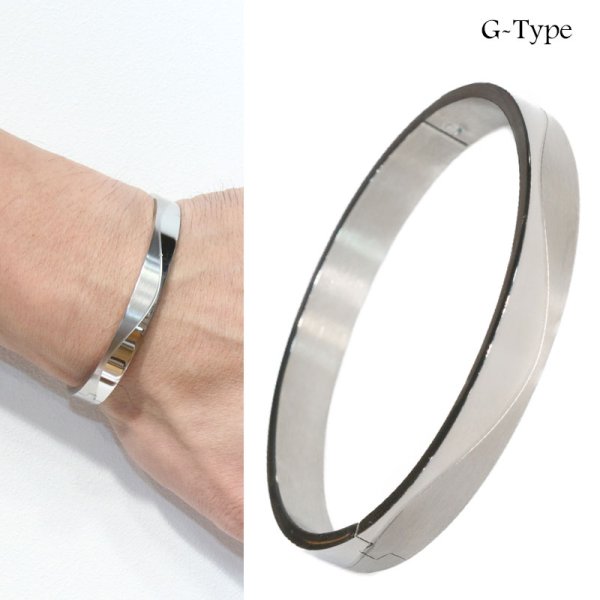 画像9: バングル ステンレス 316L サージカルステンレス プレーン ステンレスブレスレット ステンレスバングル シルバーブレスレット ゴールド シルバー ブラックニッケル 【 メンズ レディース SILVER925 ステンレススティール シルバーアクセ 【diosbras-ディオブラス-】 (9)