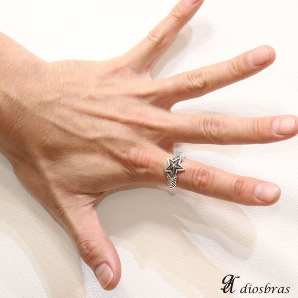 画像3: リング スター|星 一ツ星|ワンスター|立体的 シルバー925  アロー 矢 シルバーアクセサリー 指輪 リング /フリーサイズ シルバー メンズ シルバーリング 指輪 シルバー925 メンズアクセサリー【メール便なら全国送料無料】 (3)