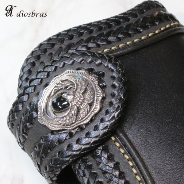 画像5: コンチョ コンチョ ナバホ ターコイズ 太陽神 サンマーク インディアン ネイティブアメリカン ホピ アラベスク イーグル 鷲 トライバル コンチョ シルバー925コンチョ 財布 ウォレット メンズ (ネジ式)【メール便なら送料無料!!】 (5)