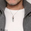 画像3: シルバー925【フェザー　トップ】イーグル　クロウ　爪　フェザーネックレス ハンドメイドネックレス/インディアンジュエリー・ネイティブ/シルバー925ペンダント/フェザー イーグル  パーツ メンズ レディース ゴールド　真鍮【メール便なら送料無料】 (3)