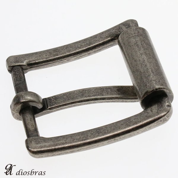 画像4: バックルのみ 金具 40mm幅 シルバー アンティークシルバー スクエア型 四角 金属製 バックル交換 バックルなしベルト用 レザークラフト (4)