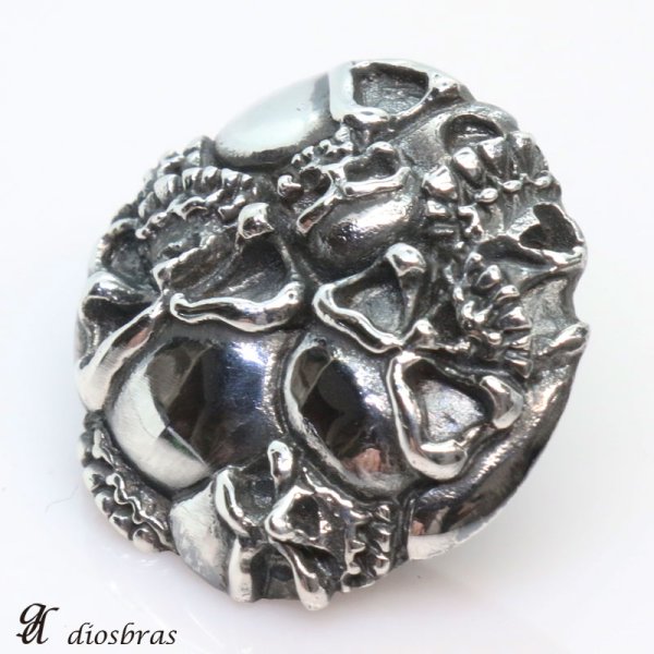 画像2: コンチョ ドクロ スカル 髑髏 ドクロ コンチョ スカルヘッドンチョ シルバー925コンチョ 財布 ウォレット メンズ (ネジ式)【diosbras-ディオブラス-】【メール便なら送料無料!!】 (2)