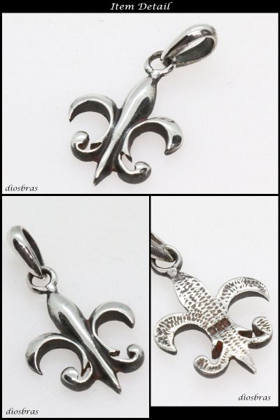 画像2: 【ペンダント トップ】ユリの紋章 リリー ユリ ゴシック シルバー925ペンダント/ペンダント トップ シルバー 925/ネックレス/ ネックレス メンズ レディース【メール便なら送料無料】 (2)